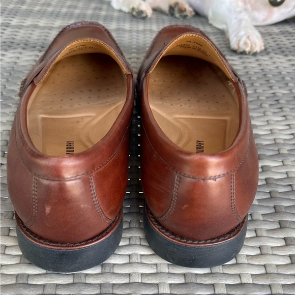 Johnston & Murphy Leather 11.5 M Penny Loafers Slip-On Brown Made in Brazil - Picture 9 of 13